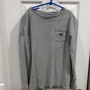 Vineyard Vines Gray Long Sleeve Shirt with Pocket size small